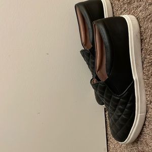 Black slip ons women’s 10